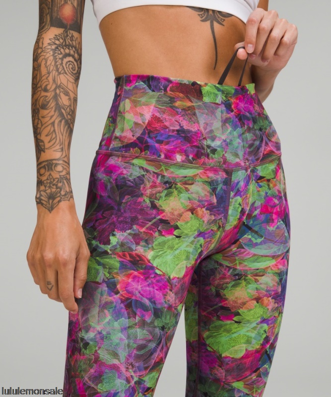 Lululemon Damen DELULU082 | Lululemon Deutschland Lebendiger Floraler Ton Multi Wunder Train High-rise Crop 23
